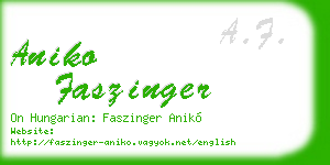 aniko faszinger business card